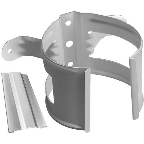 Хомут металлический для трубы на деревянной основе, Grand Line, Белый купить в Владивостоке