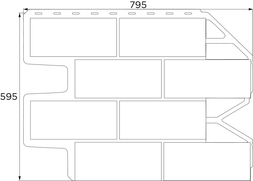 Фасадная панель FineBer Блок, Светло-серый купить в Владивостоке