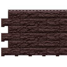 Фасадные панели Доломит, Скалистый риф премиум, Цвет Каштан