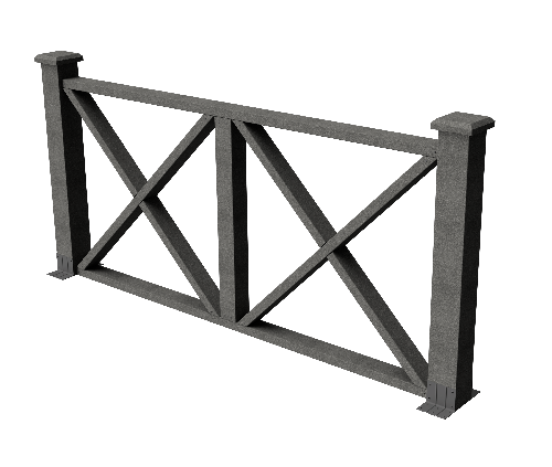 Декоративное ограждение из ДПК GRINDERDECO Тауэр цвет серый базальт купить в Владивостоке