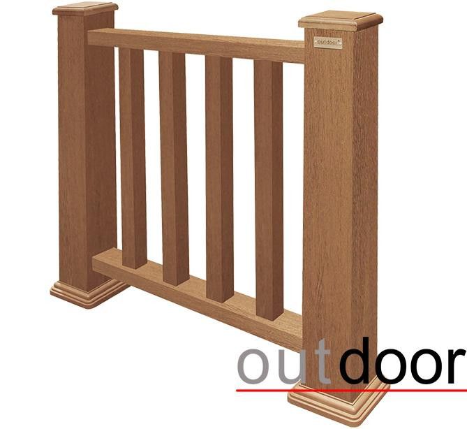 Ограждение из ДПК Outdoor Классик 3D STORM дубовый. купить в Владивостоке
