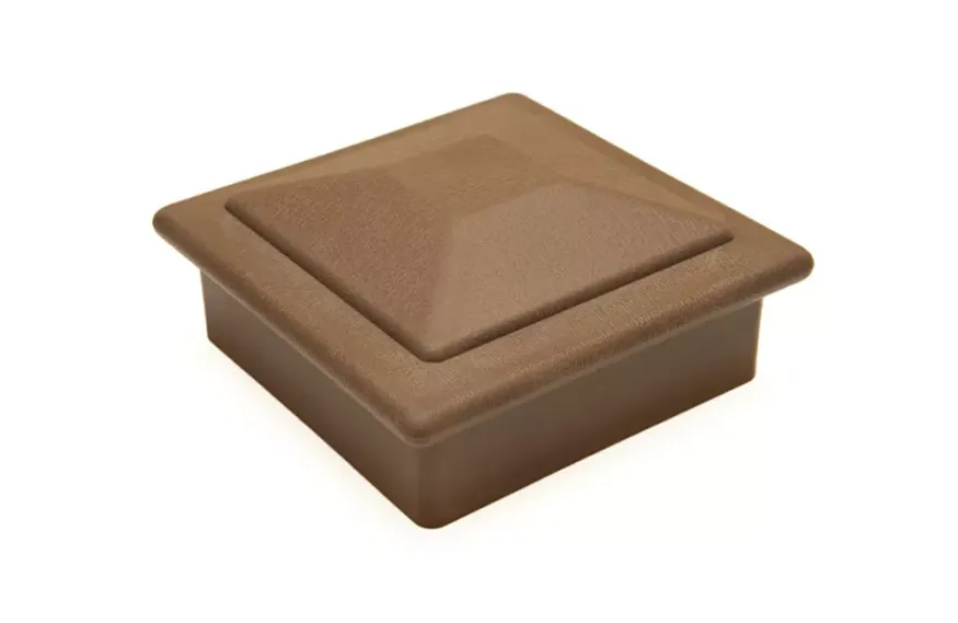 Крышка верхняя фигурная ПВХ для столба 100х100 Deckart Шоколад купить в Владивостоке