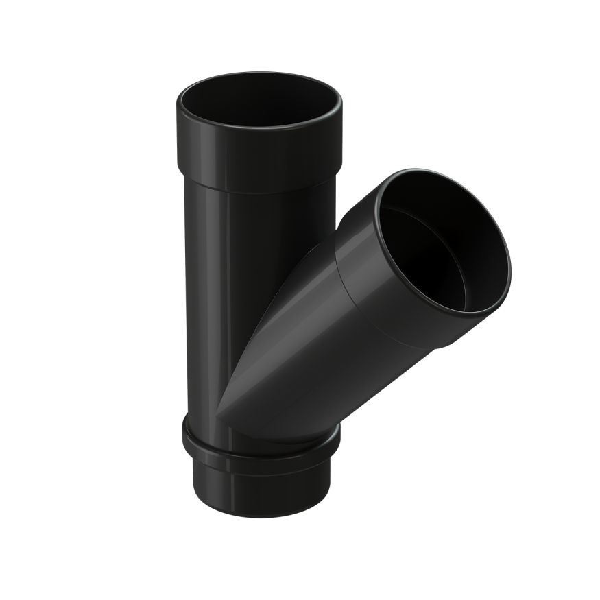 Тройник 45˚ для водостока Docke Lux, Карбон купить в Владивостоке