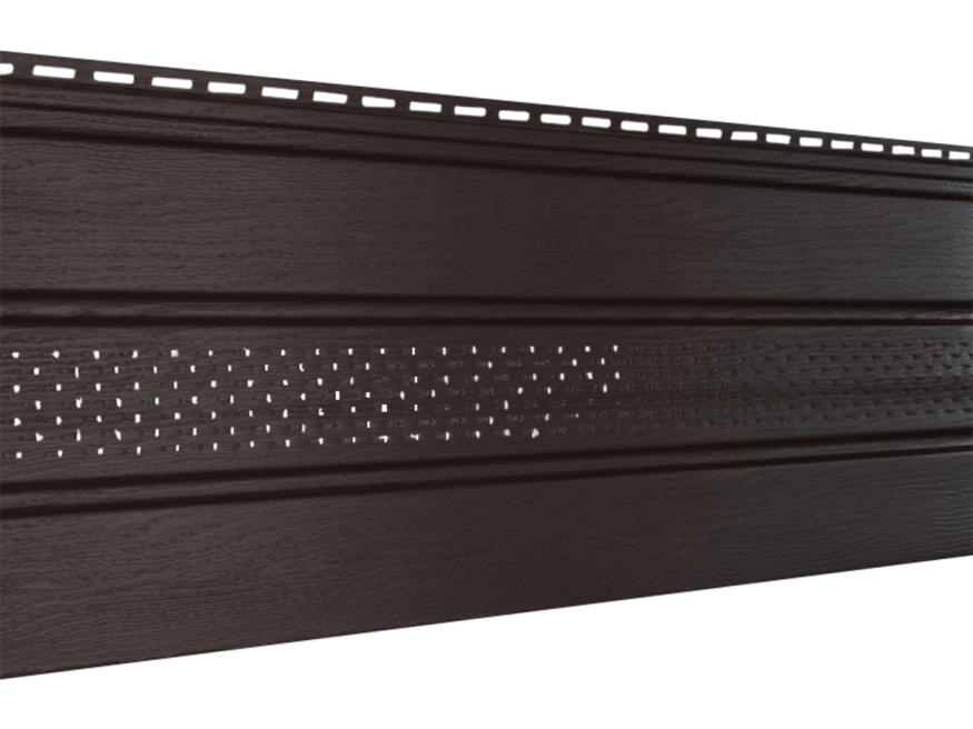 Классический софит Ю-пласт, Коричневый (с частичной перфорацией) купить в Владивостоке