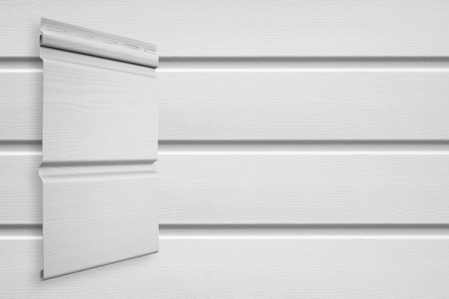 Виниловый сайдинг Grand Line Double-брус, цвет Белый купить в Владивостоке