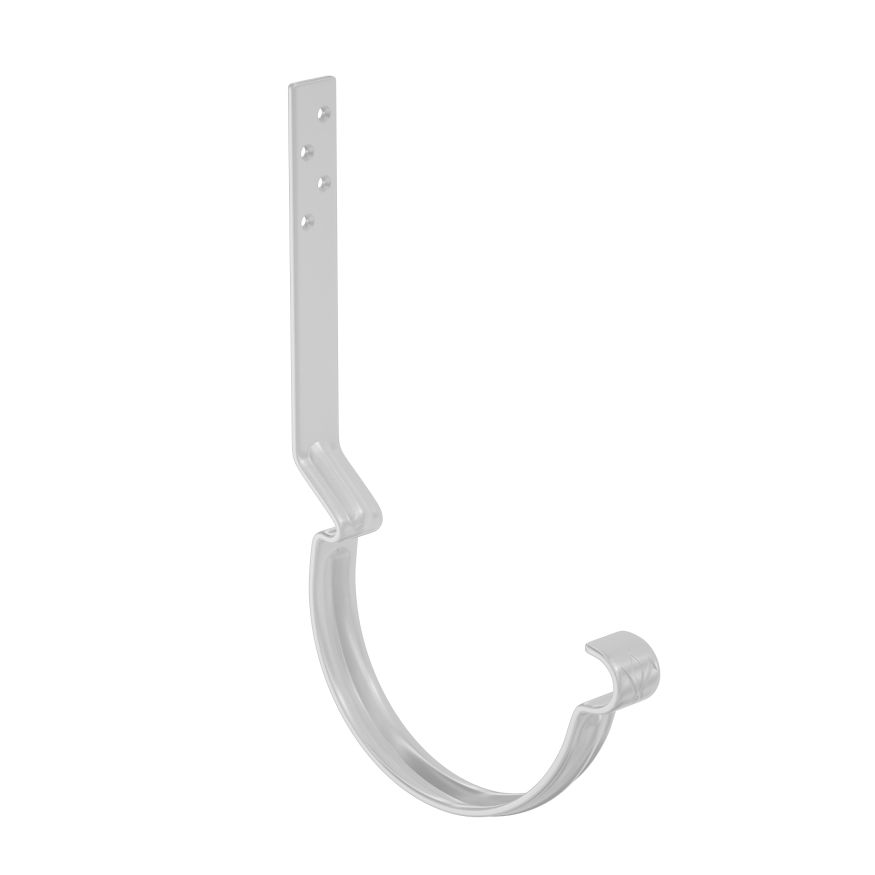 Крюк длинный усиленный модернизированный с комплектом крепления Aquasystem, PU MATT, RAL 9003 Белый 125/90 купить в Владивостоке