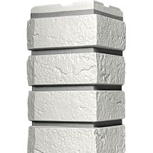 Наружный угол FineBer, Баварский кирпич, Белый цвет.