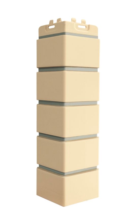 Угол наружный Grand Line, Клинкерный кирпич Design, Бежевый, шов RAL 7006 купить в Владивостоке