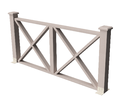 Декоративное ограждение из ДПК GRINDERDECO Тауэр в цвете выбеленый дуб купить в Владивостоке