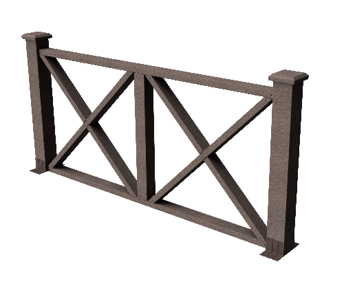 Декоративное ограждение из ДПК GRINDERDECO Тауэр в цвете венге купить в Владивостоке