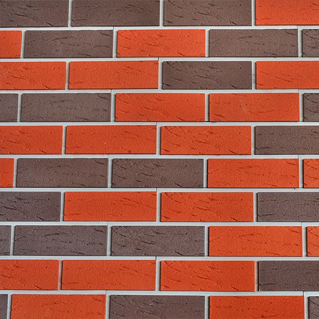 Фасадная плитка Кирисс, Гладкий кирпич с фаской и расшивкой шва №7 купить в Владивостоке