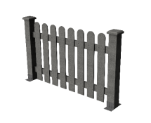 Декоративное ограждение из ДПК GRINDERDECO, цвет: серый базальт.