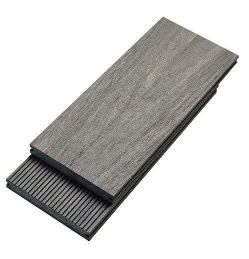 Террасная доска Bruggan Multicolor из ДПК, полнотелая, 160 мм, серого цвета. купить в Владивостоке