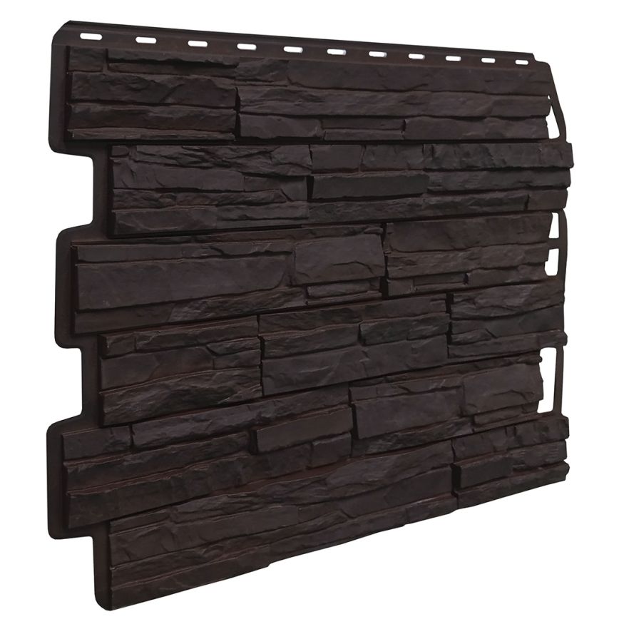 Фасадная панель FineBer Скол, Тёмно-коричневый купить в Владивостоке