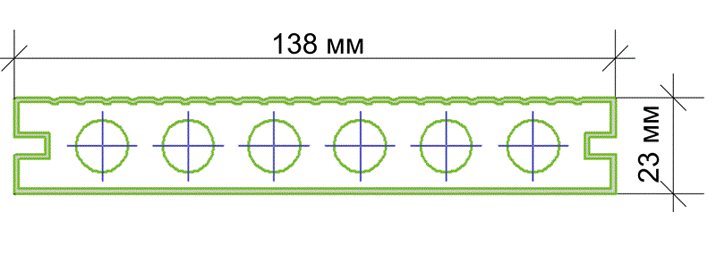 Террасная доска ДПК Legro Ultra Naturale Тик Полая купить в Владивостоке