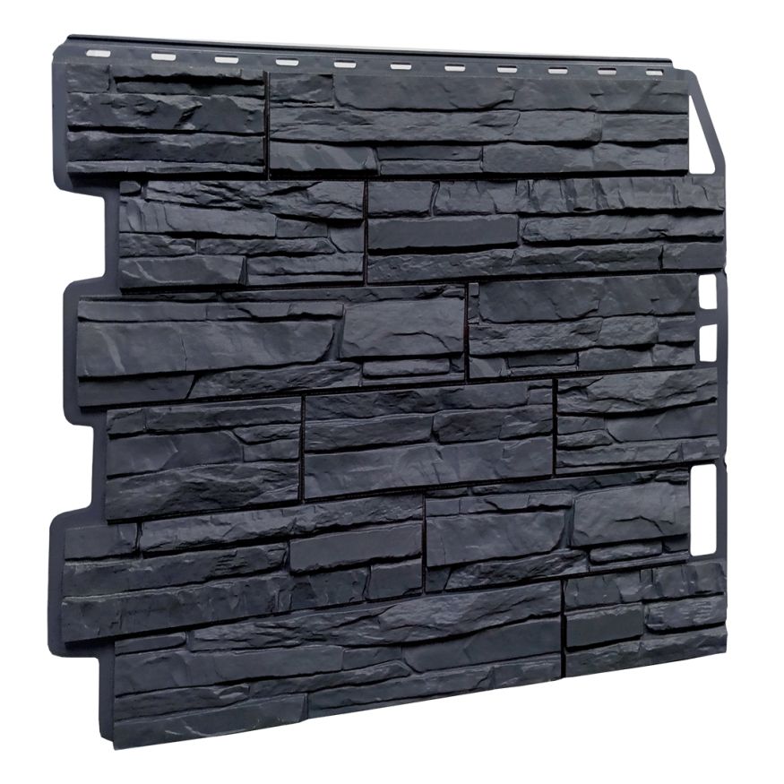 Фасадная панель FineBer Скол, Асфальт купить в Владивостоке