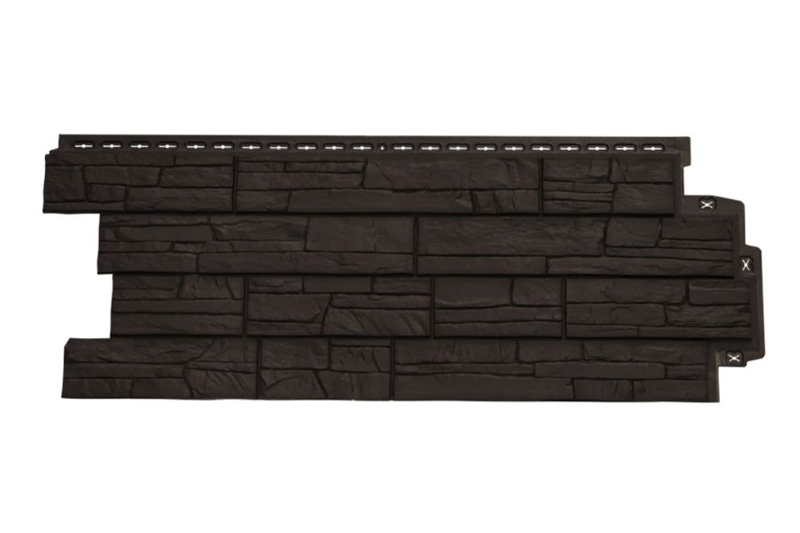 Фасадная панель Grand Line, Сланец Classic, Шоколадный купить в Владивостоке