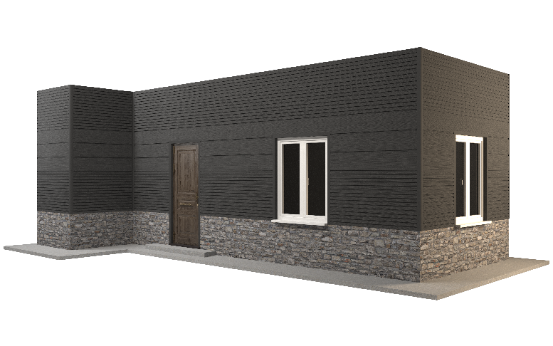 Фасадная панель GRINDERDECO, ДПК, двухсторонняя, цвет Серый базальт купить в Владивостоке