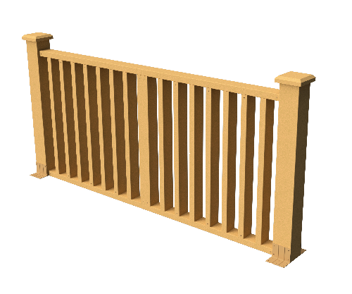 Декоративное ограждение из ДПК GRINDERDECO Риальто в цвете песчаник. купить в Владивостоке