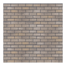 Битумная фасадная плитка Технониколь HAUBERK, кирпич Серо-бежевый, 2 кв.м.