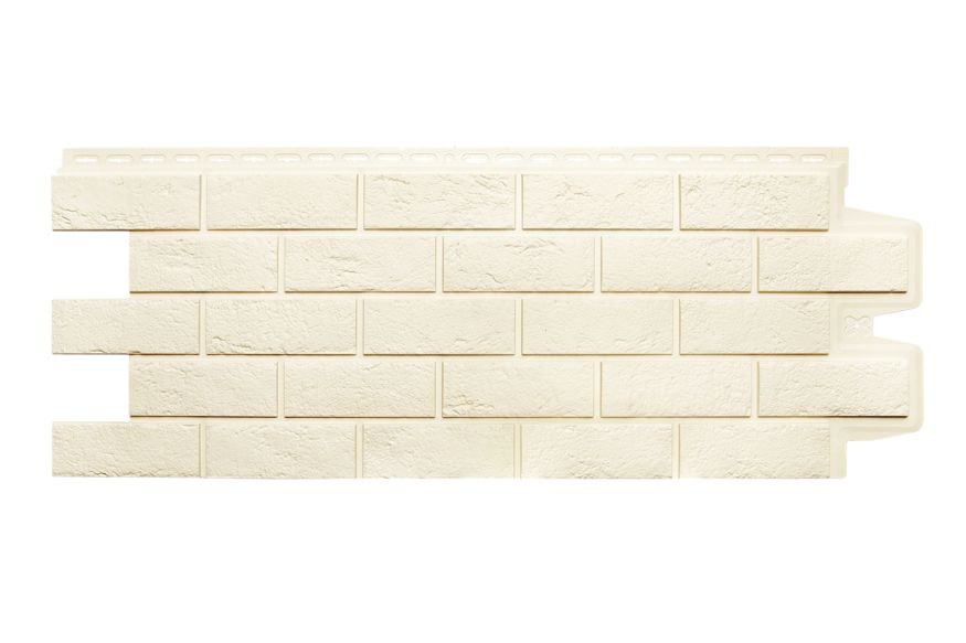 Фасадная панель Grand Line, Состаренный кирпич Classic, Молочный купить в Владивостоке