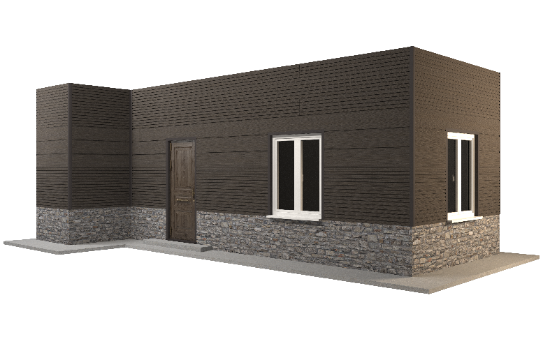 Фасадная панель GRINDERDECO, ДПК, двусторонняя, цвет Венге купить в Владивостоке