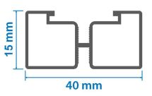 Алюминиевая опорная лага KRONEX Slim 40x15x3000 мм