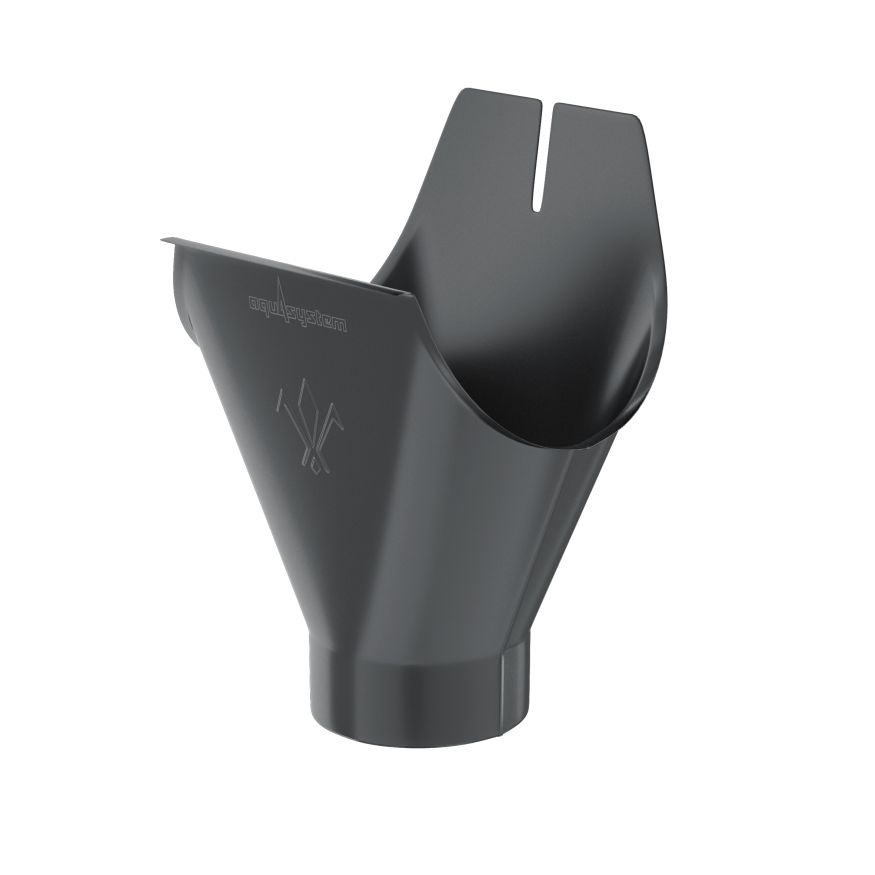 Воронка желоба Aquasystem, RAL 7024 Тёмно-серый 125/90 купить в Владивостоке