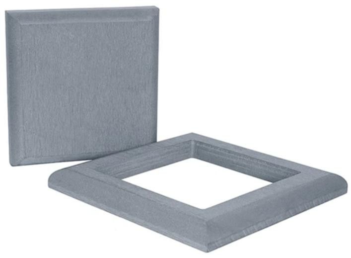 Комплект крышка и юбка ДПК для столба Polivan SINGARAJA серый цвет купить в Владивостоке