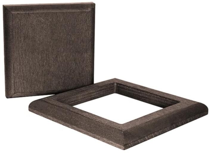 Комплект крышка и юбка ДПК для столба Polivan SINGARAJA коричневый темный. купить в Владивостоке