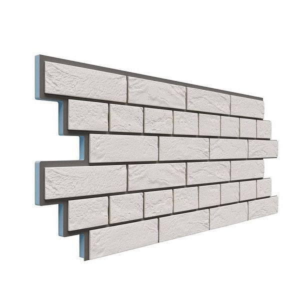 Фасадная термопанель Доломит Венецианский кирпич 20мм, Белый купить в Владивостоке