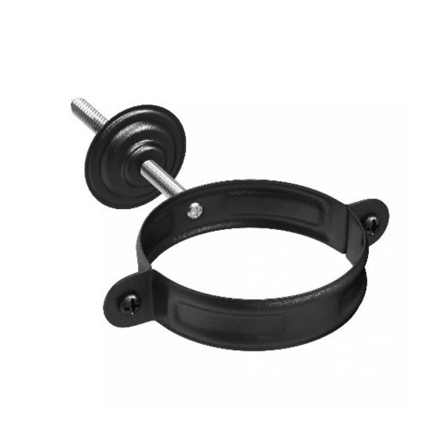 Комплект креплений для трубы Aquasystem, RAL 9005 Черный 125/90 купить в Владивостоке