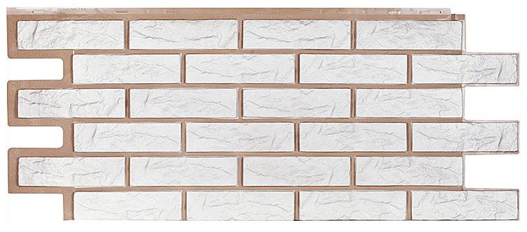 Фасадная панель Т-Сайдинг, Кирпич Лондон Брик Белый купить в Владивостоке