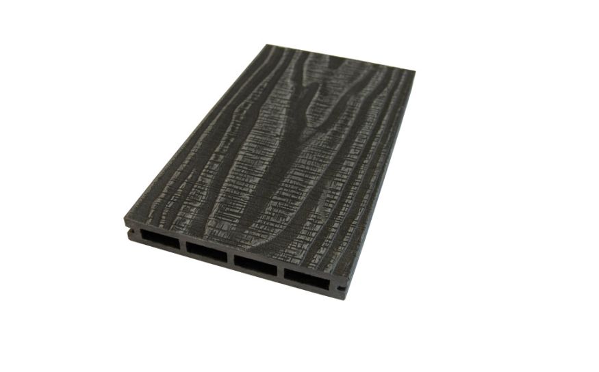 Террасная доска пустотелая ДПК NanoWood Nature 3D (20мм) Графит купить в Владивостоке