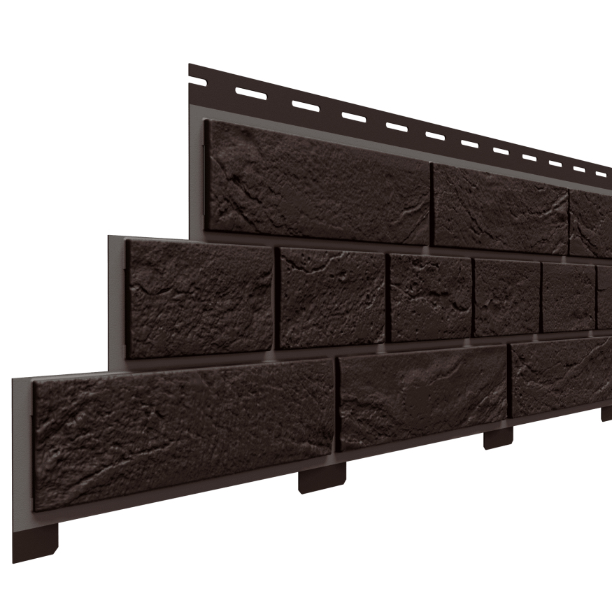 Фасадная панель Доломит, Прокрашенный кирпич славянка, Коричневый. купить в Владивостоке