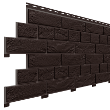 Фасадная панель Доломит, Прокрашенный кирпич славянка, Коричневый.