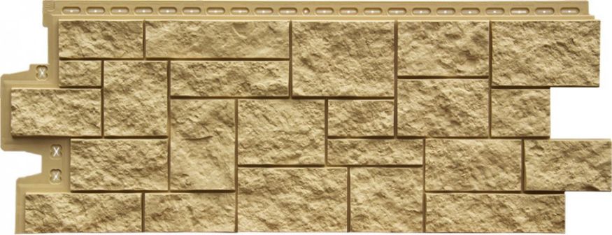 Фасадная панель Grand Line, Дикий камень Classic, Песочный купить в Владивостоке