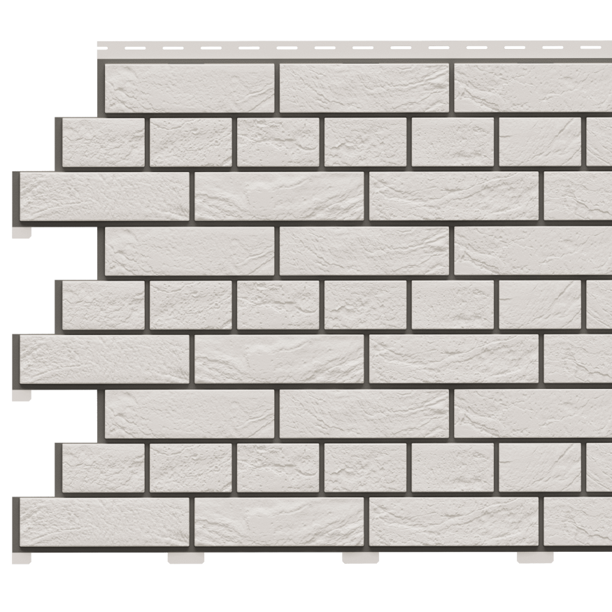 Фасадная панель Доломит, Кирпич Славянка, Белый цвет, прокрашенный. купить в Владивостоке