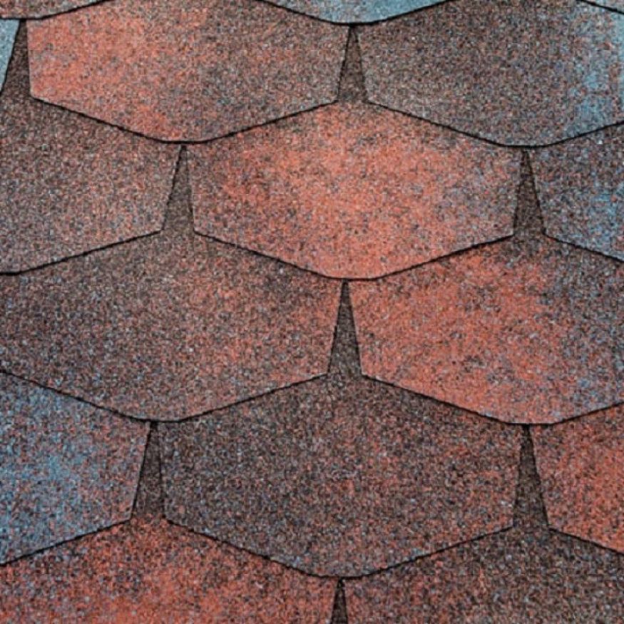 Гибкая черепица KATEPAL FORTE Ямайка серый с красным купить в Владивостоке