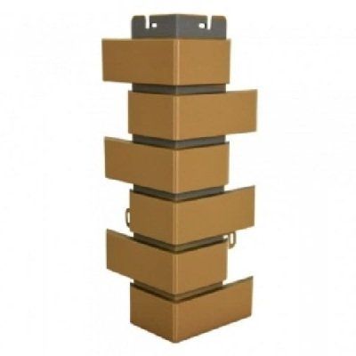 Наружный угол из бежевого клинкерного кирпича купить в Владивостоке