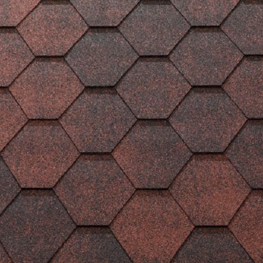 Гибкая черепица KATEPAL JAZZY красного цвета купить в Владивостоке