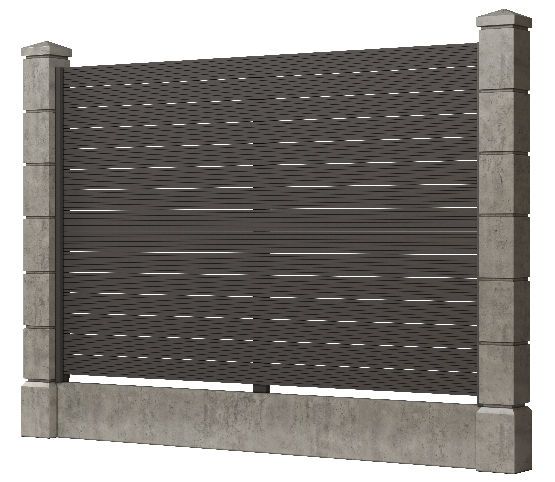 Заборная доска GRINDERDECO, ДПК, с тиснением &amp;quot;дуб&amp;quot;, цвет Асфальт. купить в Владивостоке