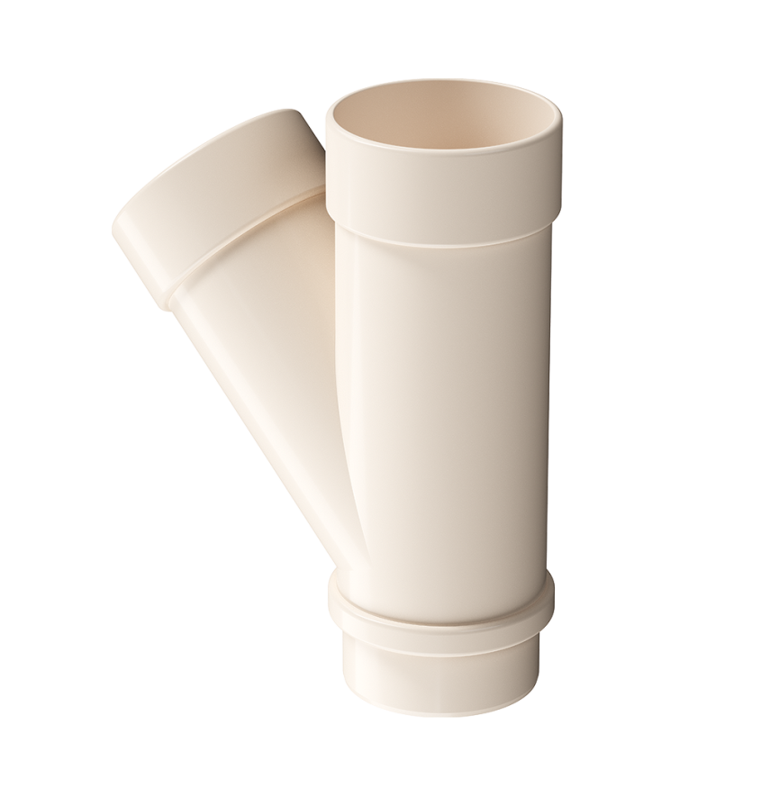 Тройник 45˚ для водостока Docke Lux, Латте купить в Владивостоке