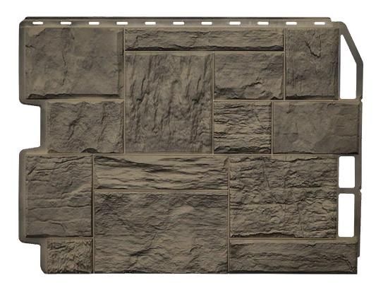 Фасадная панель Фасайдинг Дачный Туф 3D Серый купить в Владивостоке