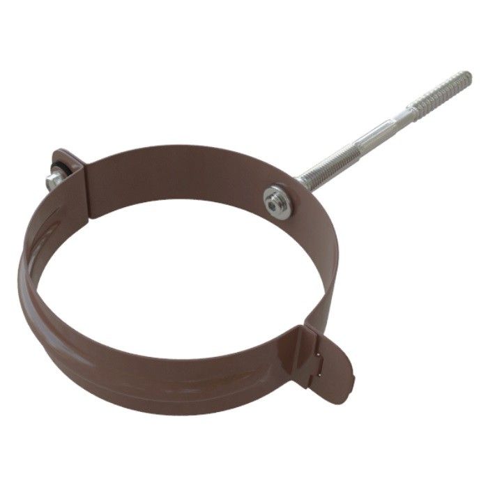 Металлический хомут для трубы, Альта-профиль, Коричневый Элит купить в Владивостоке