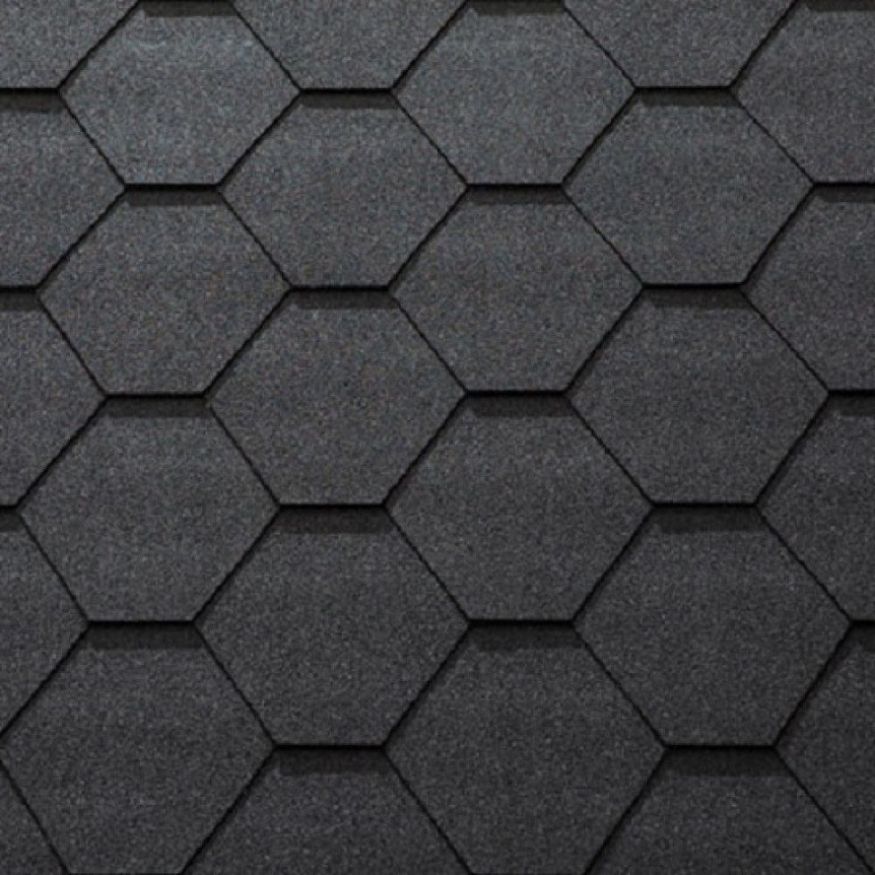 Гибкая черепица KATEPAL KL черного цвета купить в Владивостоке