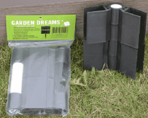 Поворотный угловой элемент из пластика для доски 150х25 мм из ДПК, черный, угол поворота от 60° до 300°, Holzhof.