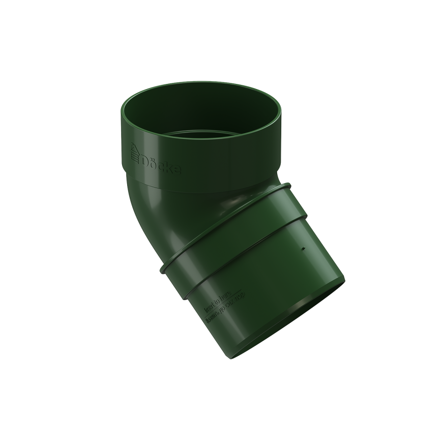 Водосточное колено 45˚ Docke Standard, цвет зелёный купить в Владивостоке