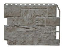 Фасадная панель Фасайдинг Дачный Туф 3D Светло-бежевого цвета