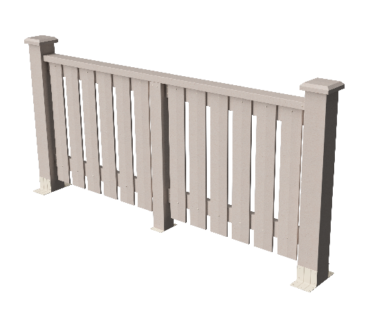 Декоративное ограждение ДПК GRINDERDECO Вилидж в цвете выбеленный дуб купить в Владивостоке